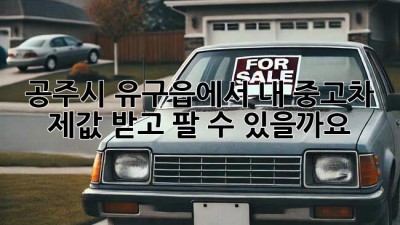 공주시 유구읍에서 내 중고차, 제값 받고 팔 수 있을까요?